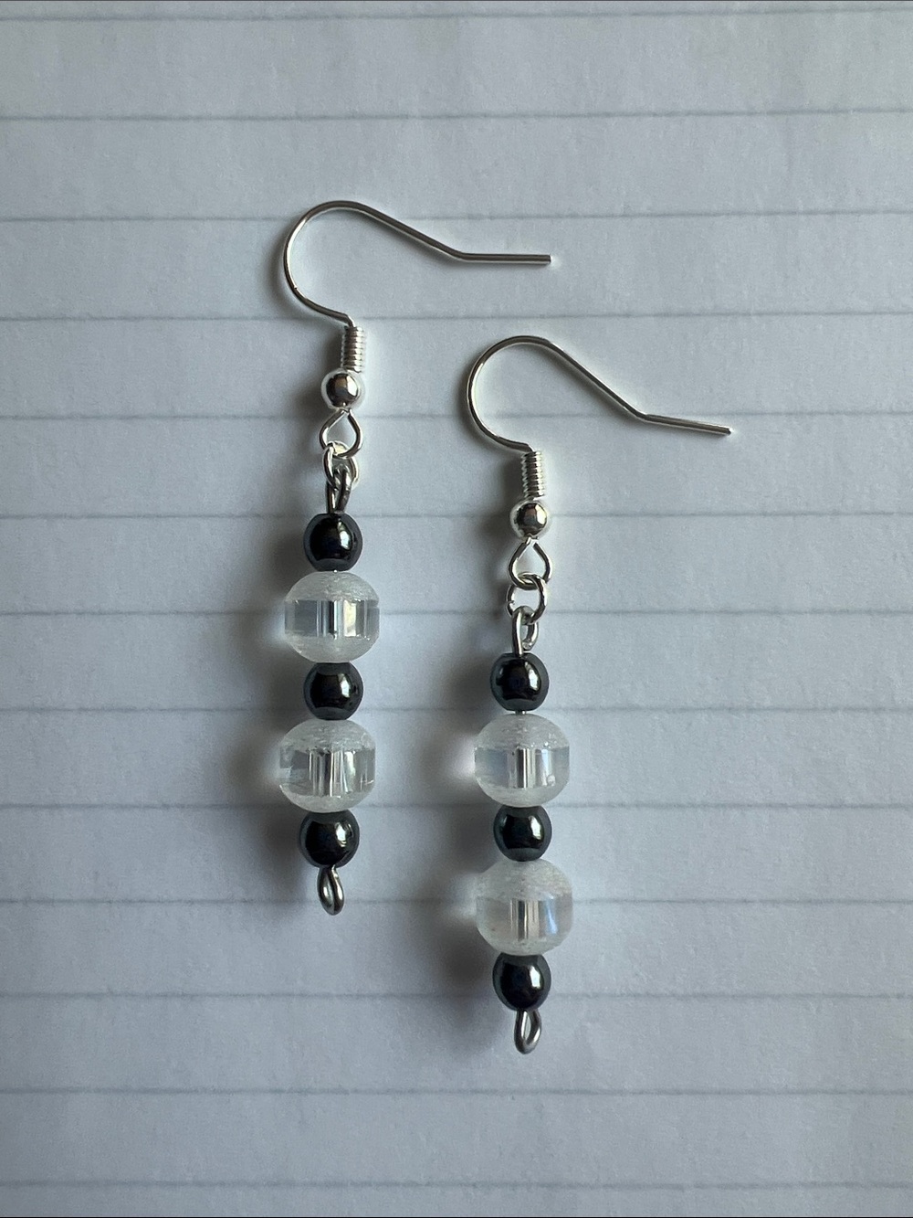 Handmade Black & White Earrings